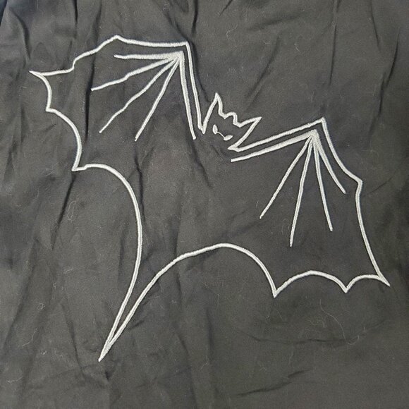 Unbranded Bat Swing Dress Goth Rockabilliy Corset Lace-Up Embroided - Picture 10 of 11